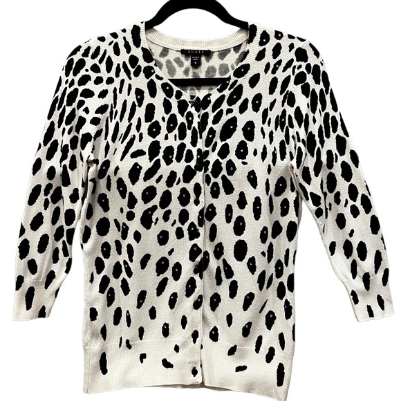 Cyrus- Button down, Animal Print Cardigan. Button front. Lightweight Sweater - Picture 1 of 5
